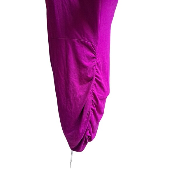 Kimi and Kai Top Womens Large Maternity Body-Con Tunic Short Dress Fuschia Pink - Picture 6 of 8